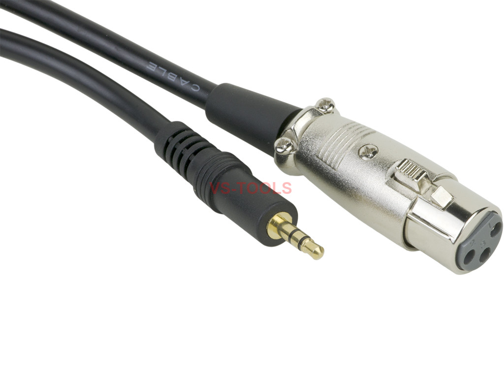 Xlr Female Jack To 3 5mm Male 1 8in Trs Stereo Microphone Cable 2m 6ft